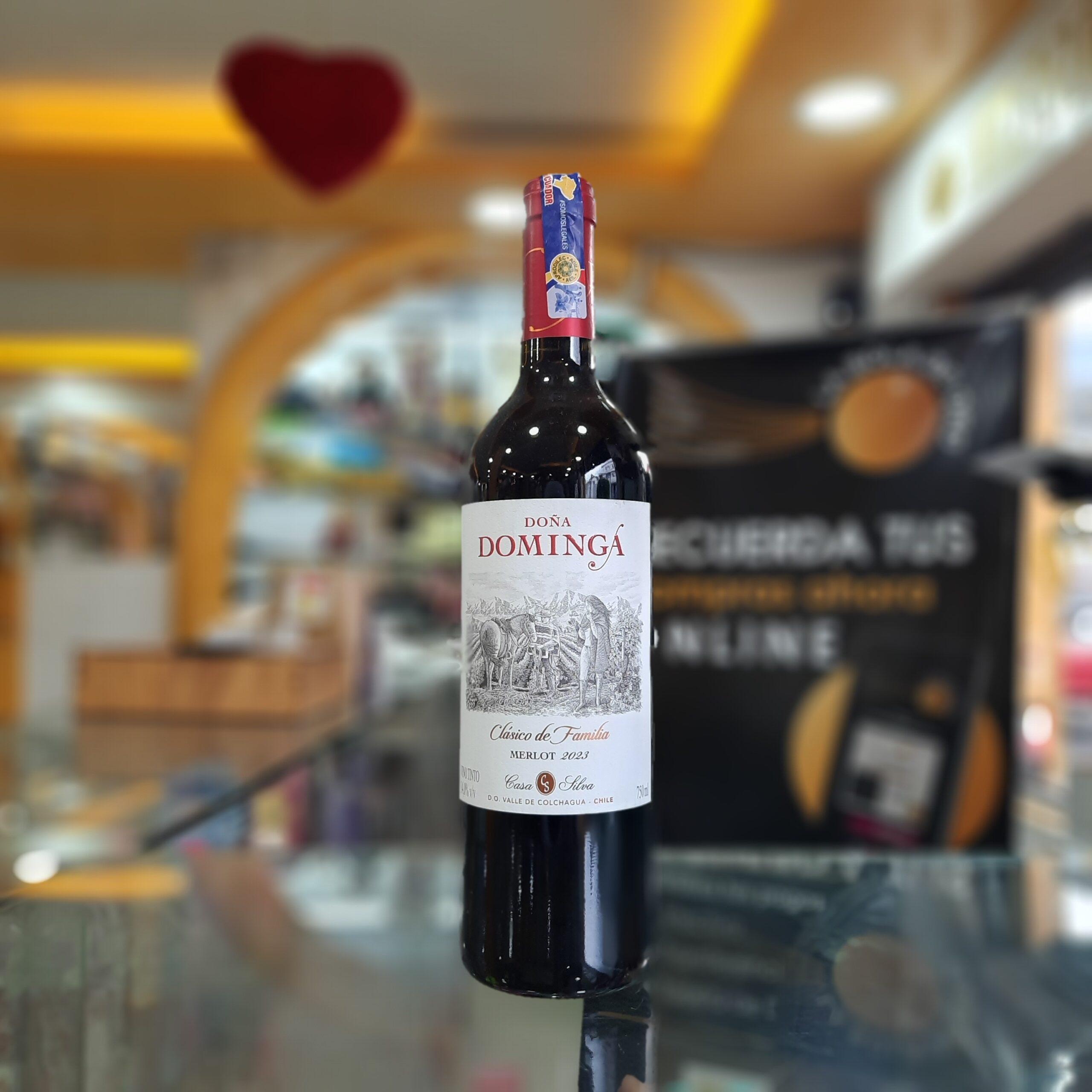 DOÑA DOMINGA CLASICO DE FAMILIA MERLOT VINO CHILENO 750ML LA BOLA DE ORO QUITO