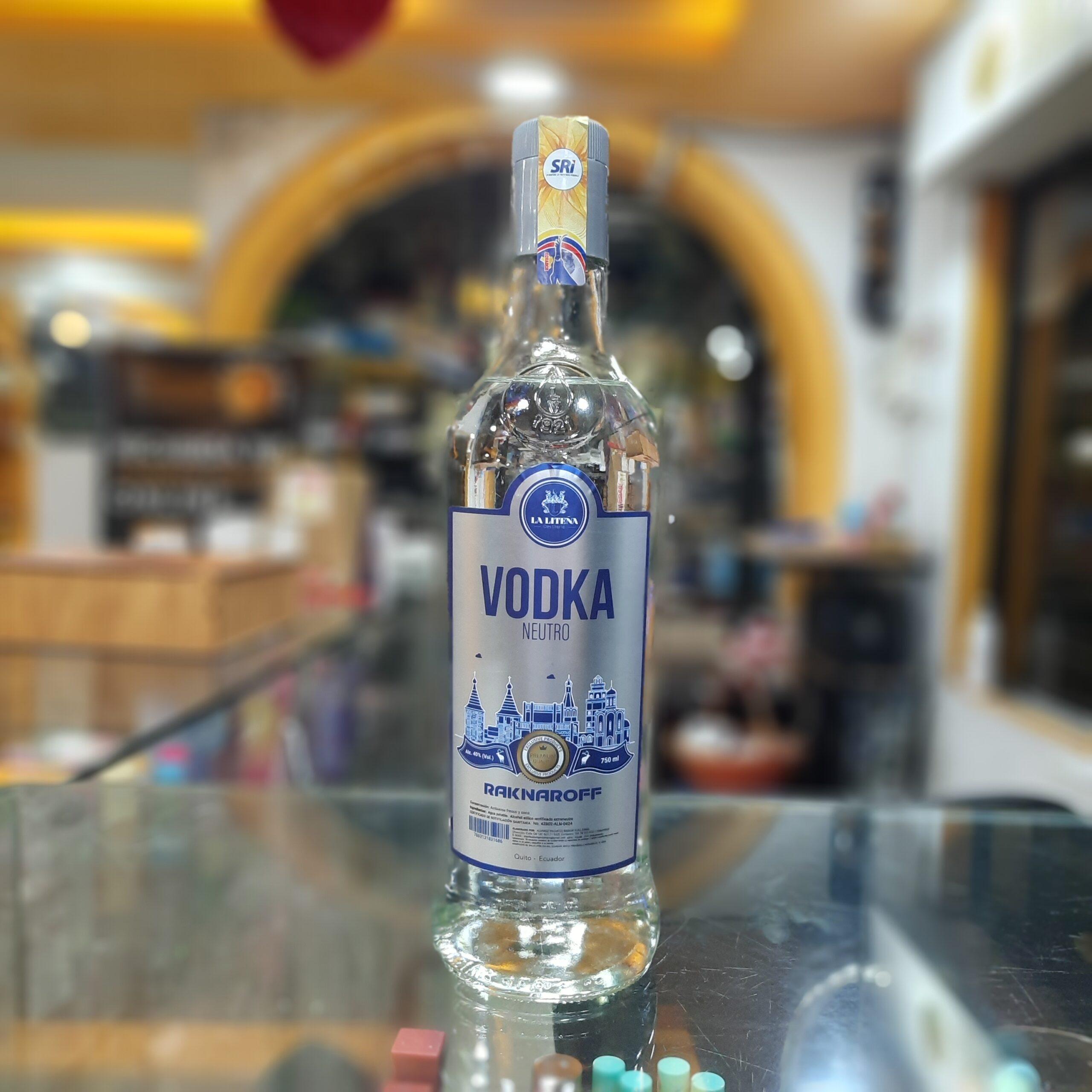 RAKNAROFF VODKA NEUTRO 750ML LA BOLA DE ORO QUITO