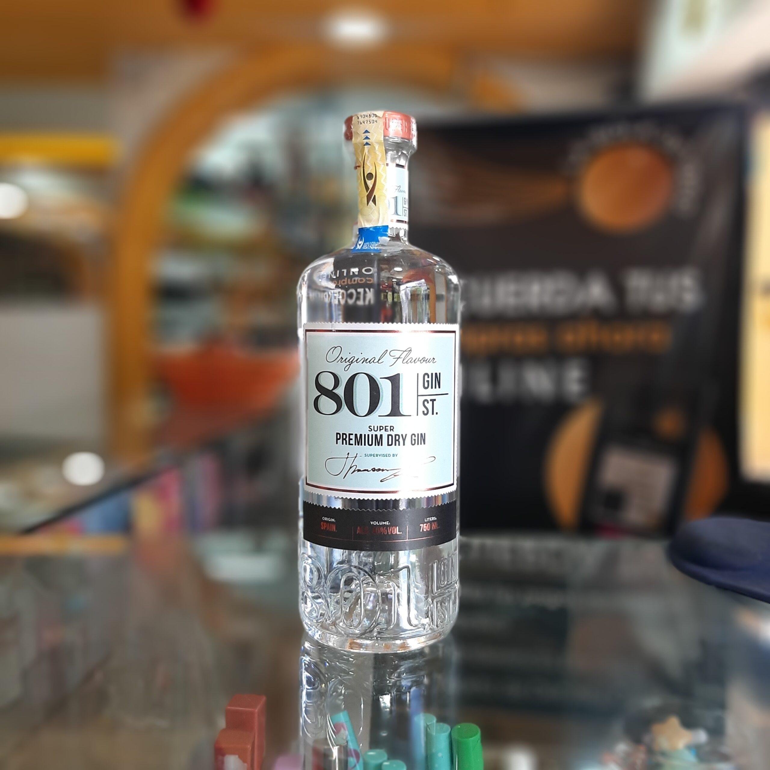 801 GIN SUPER PREMIUM 750 ML LA BOLA DE ORO QUITO